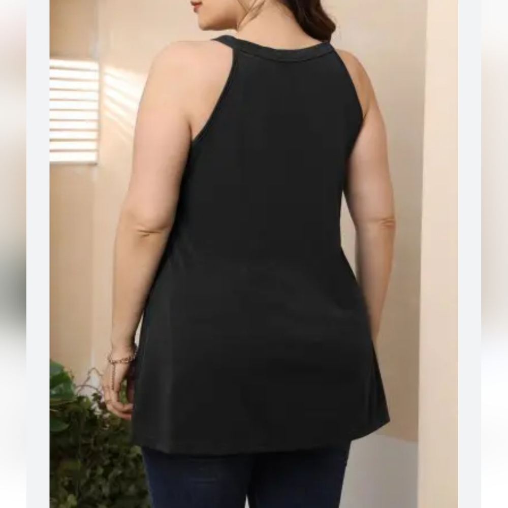 SHEIN Women's Criss-cross Cut-Out Sleeveless Top - Picture 9 of 13